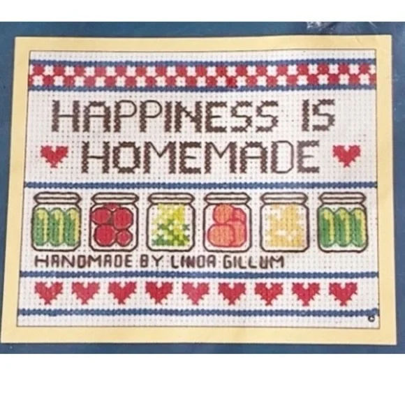 SUNSET Counted Cross Stitch “Happiness is Homemade” - Picture 1 of 4